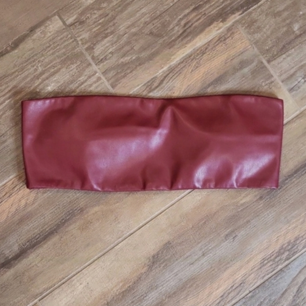 XS/S Free People Intimately Faux Leather Bandeau Bra Top - Picture 4 of 13